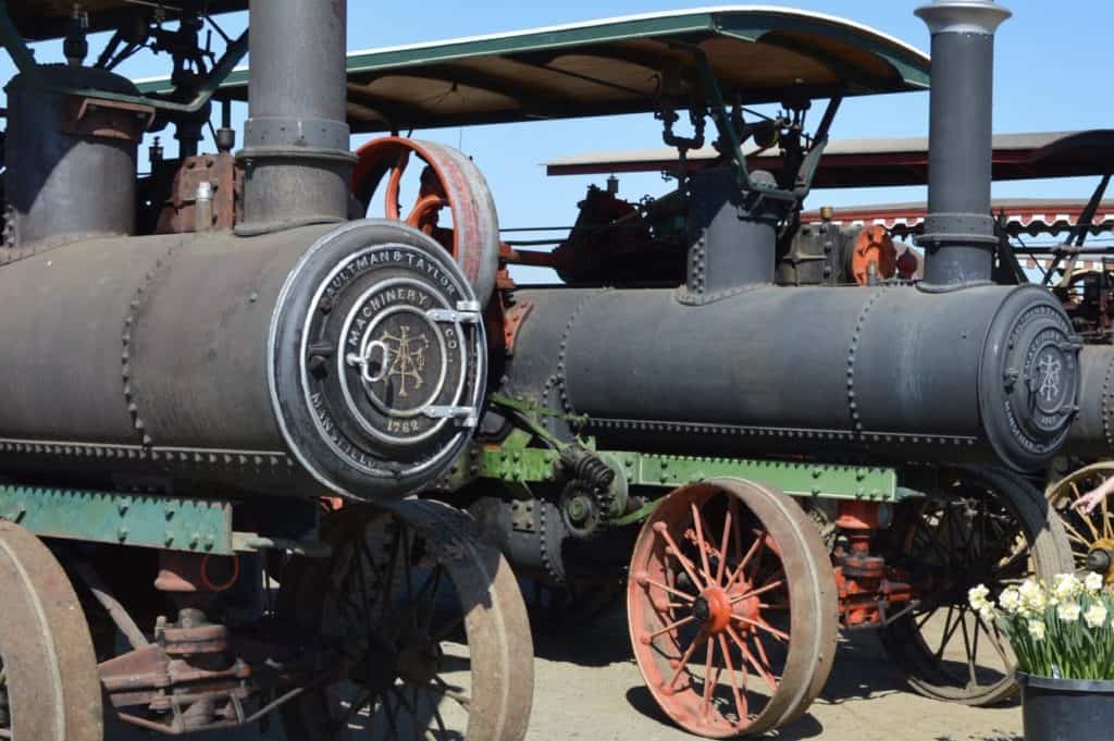 Antique steam tractors. Tulip festival Oregon best time to go.