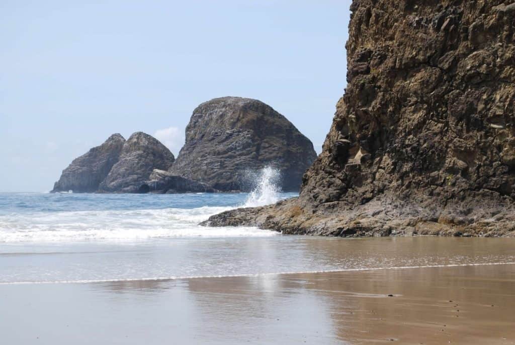 Oceanside Beach, one of two beaches connected by the Tunnel Beach tunnel.