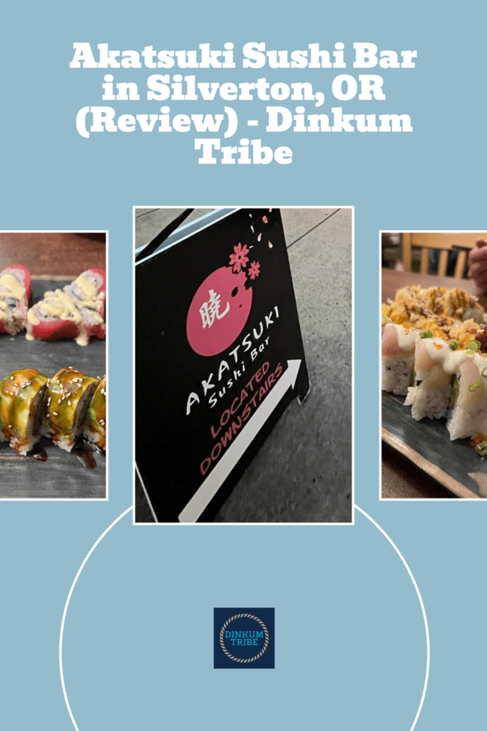 Pinnable collage for Akatsuki Sushi Bar in Silverton, Oregon
