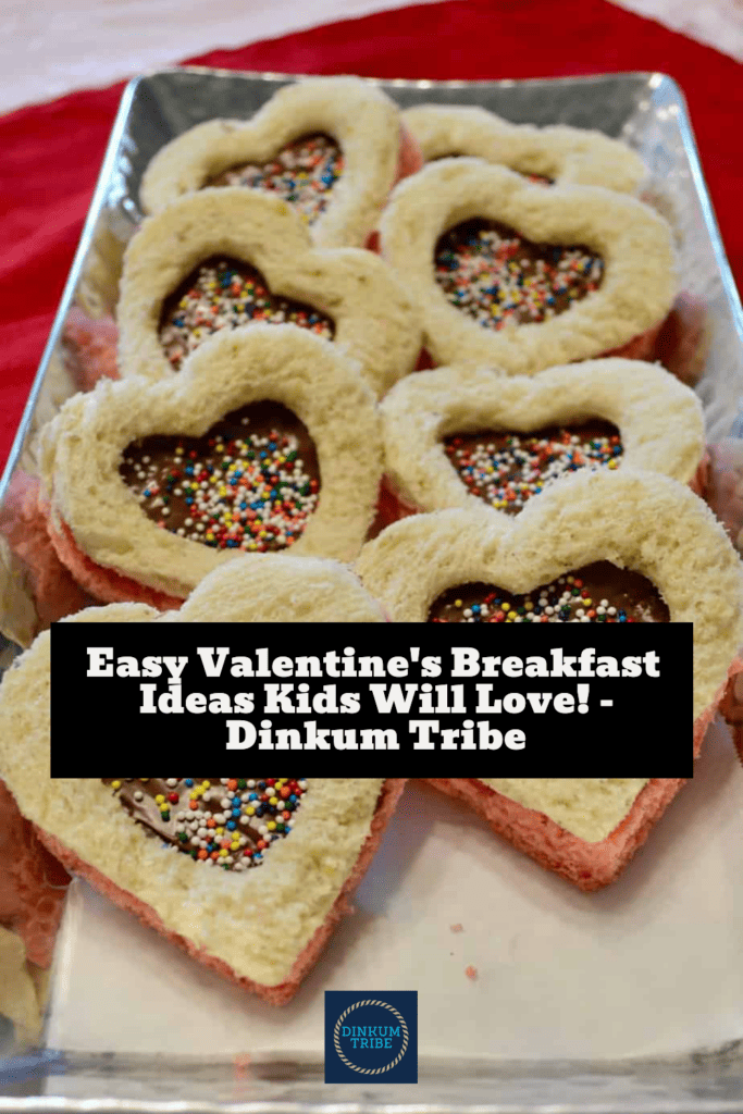 Pinnable image for Valentines breakfast ideas kids.