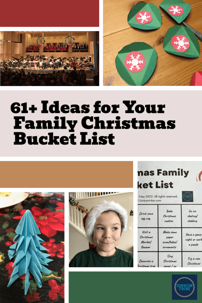 Pinnable image for Family Christmas bucket list.