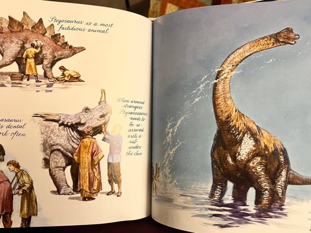 Inside illustrations from the Dinotopia book. dinosaur gifts for a 5 year old