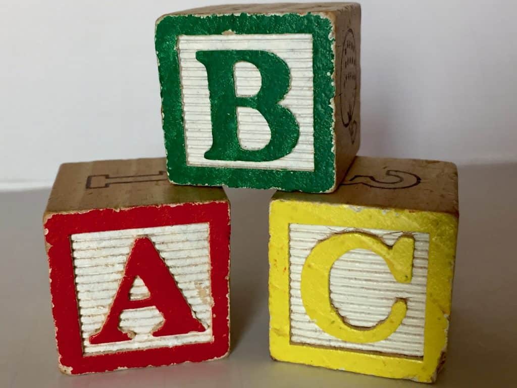 Alphabet blocks. Gifts for homeschool moms.