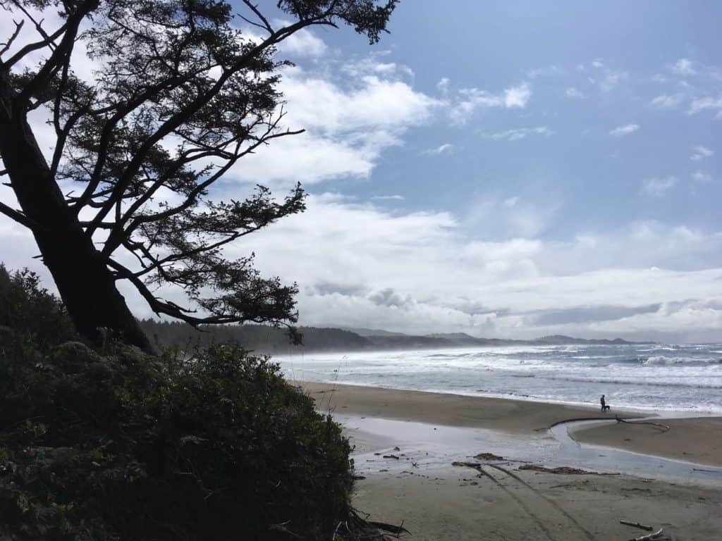 The image shows a beautiful day at Beverly Beach, one of the best beaches in Central Oregon.