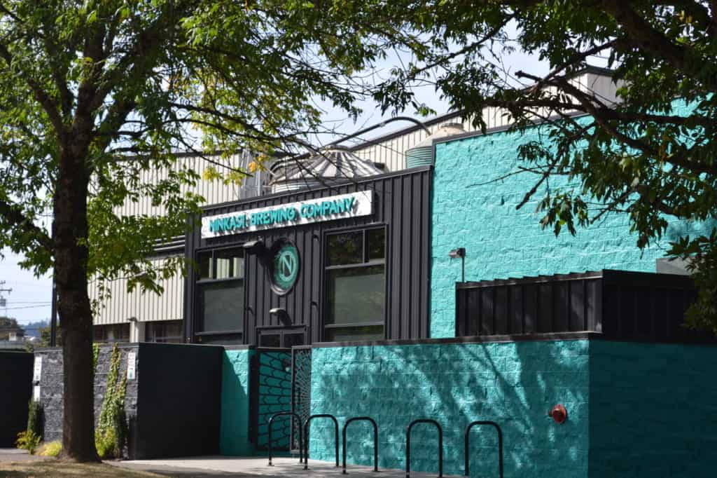 Ninkasi Brewery stands in Eugene's Whiteaker neighborhood.