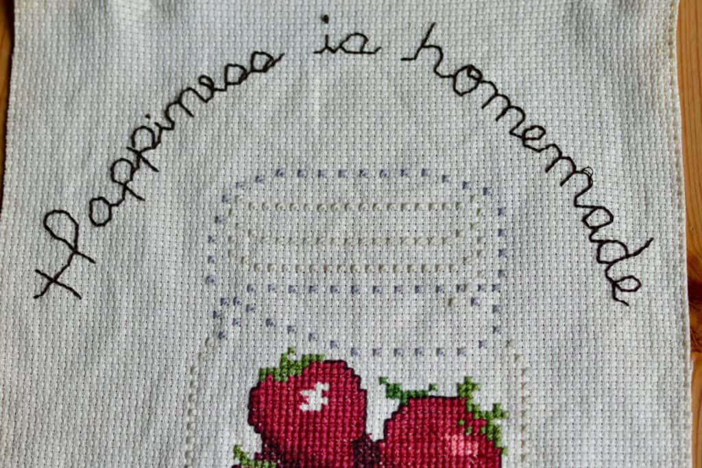 "Happiness is homemade" cross-stitch design. Can anxiety cause TMJ.