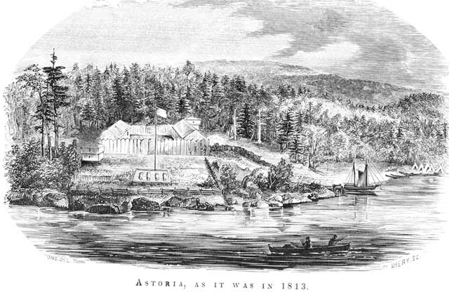 Image shows Astoria as it looked in 1813.