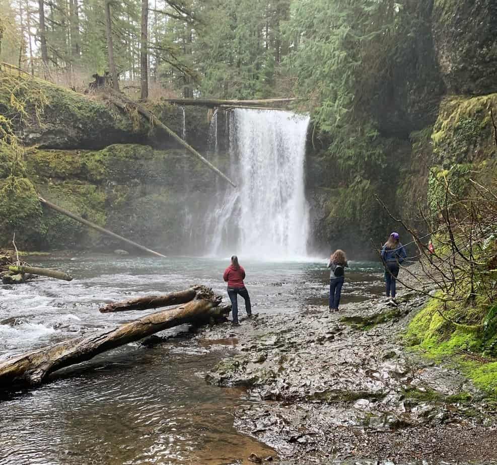 Our family enjoys the beauty of North Falls at Silver Falls State Park.