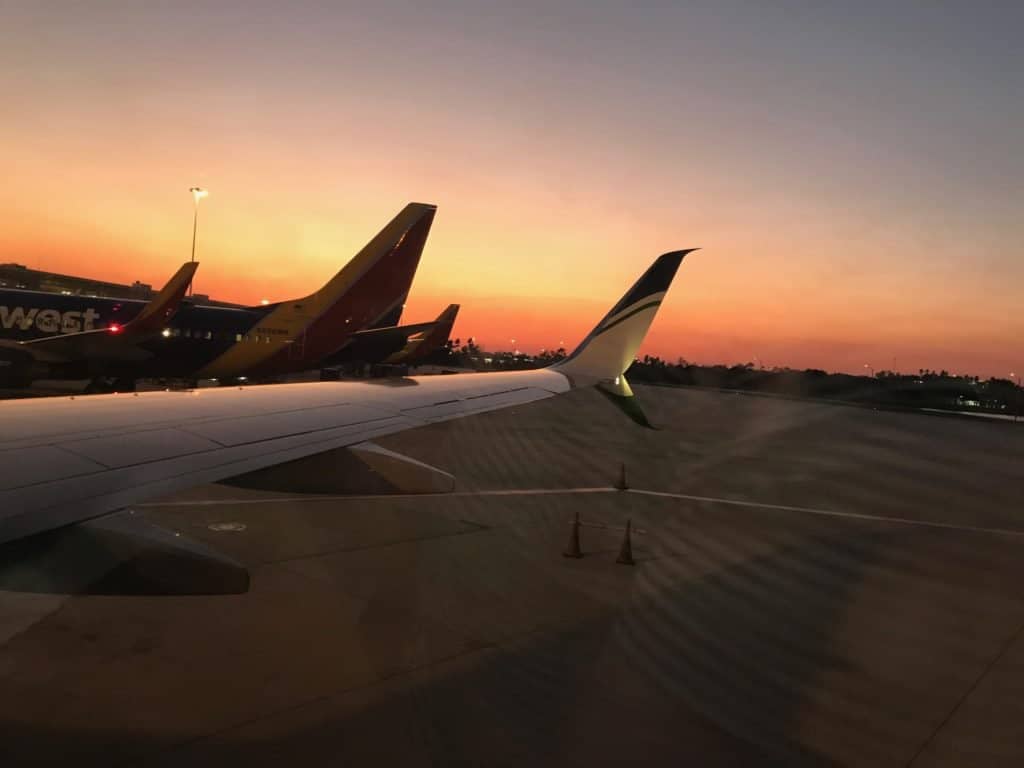 Airplane at the airport.