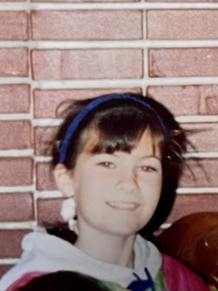 Old photo of girl age 11. 