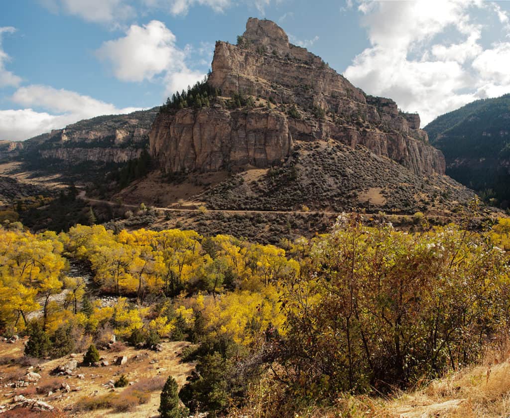 Autumn colors lend even greater beauty to the rugged Bighorn Mountains.