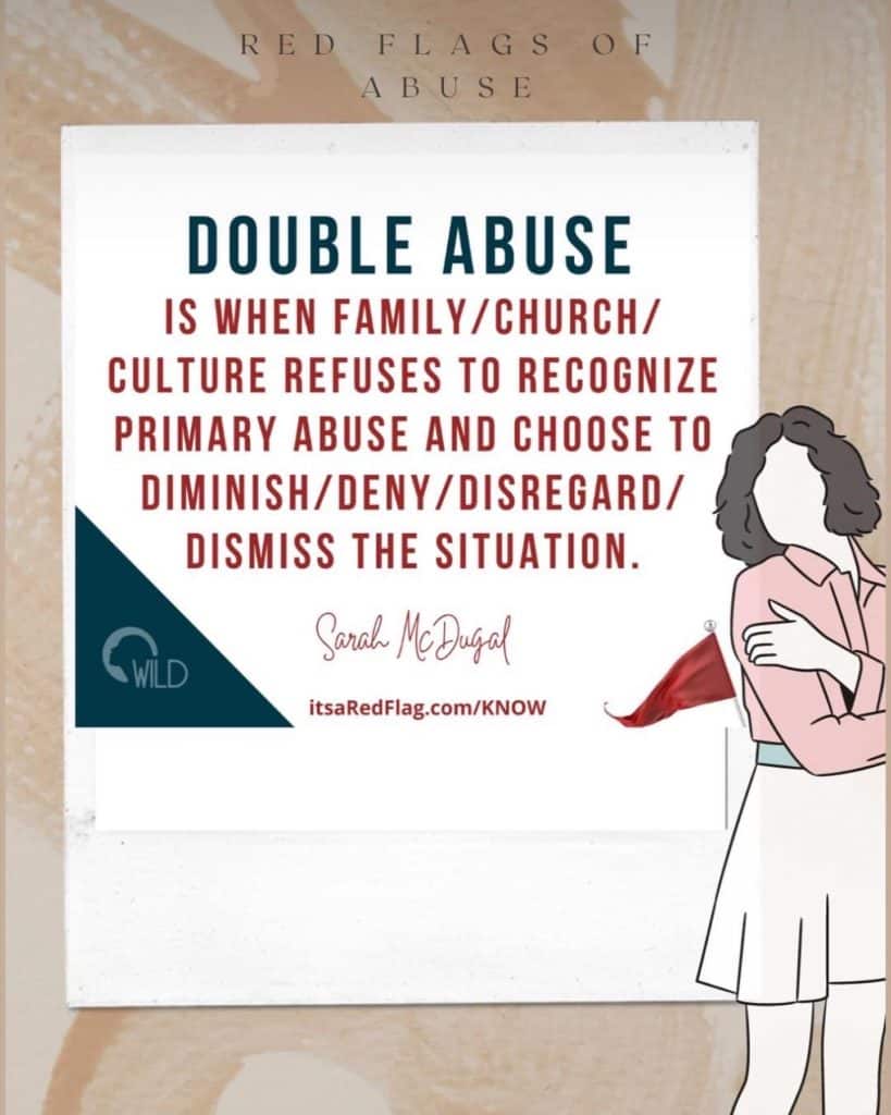 Double abuse graphic. Ignoring spiritual abuse.