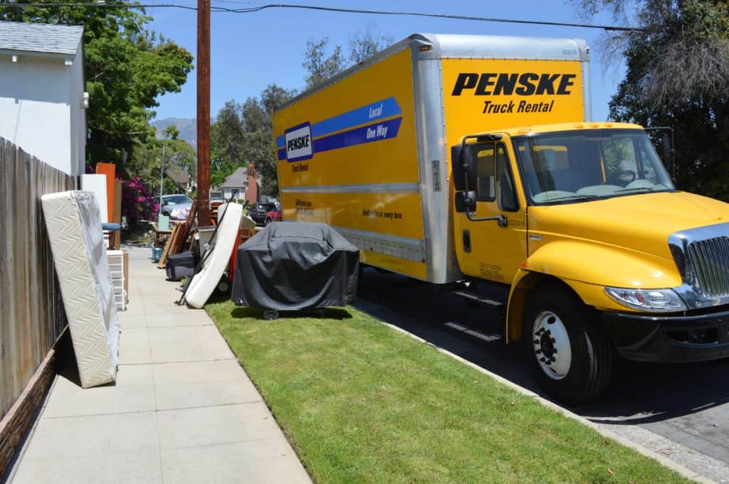 Moving truck ready to load. 