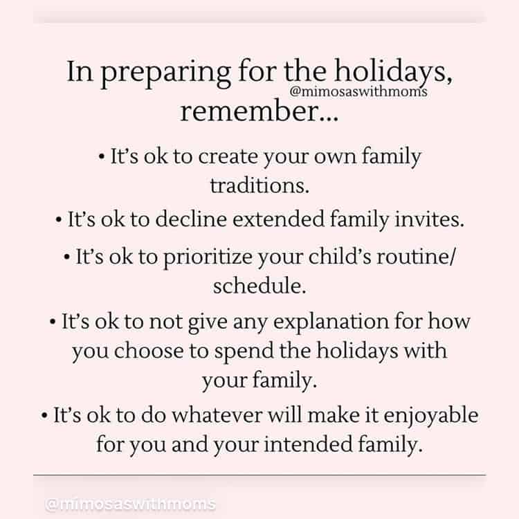 It's okay to make your own boundaries with family holidays.