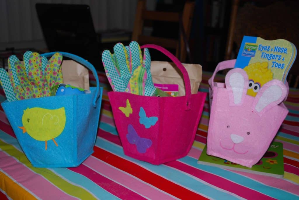 Felt Easter baskets. non candy ideas for easter baskets