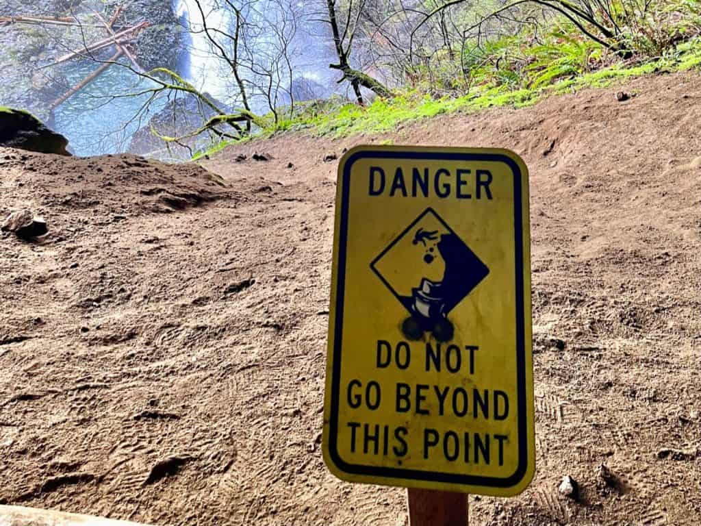 Sign says, "DO not go beyond this point." Using it as an illustration of what people think results of no contact with toxic family.