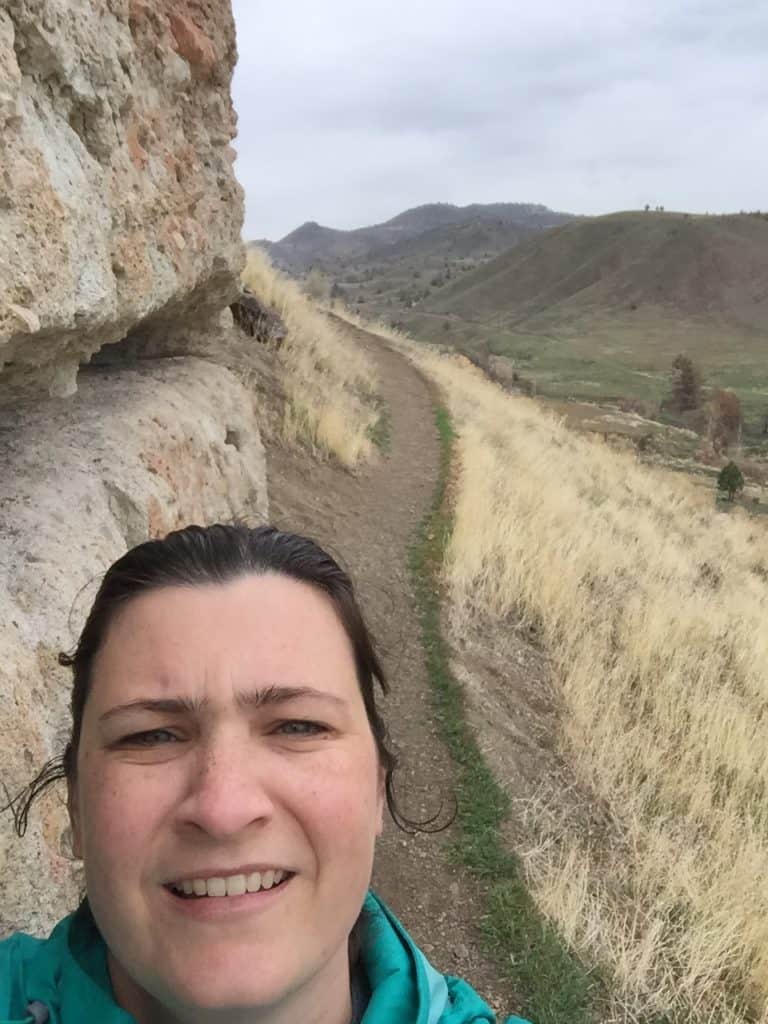 Woman walking a trail alone. results of no contact with toxic family