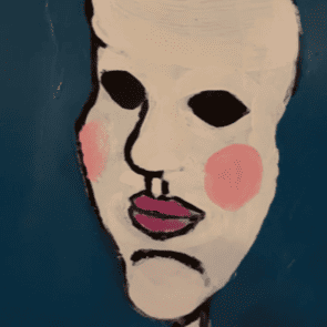 Painting of a mask.
