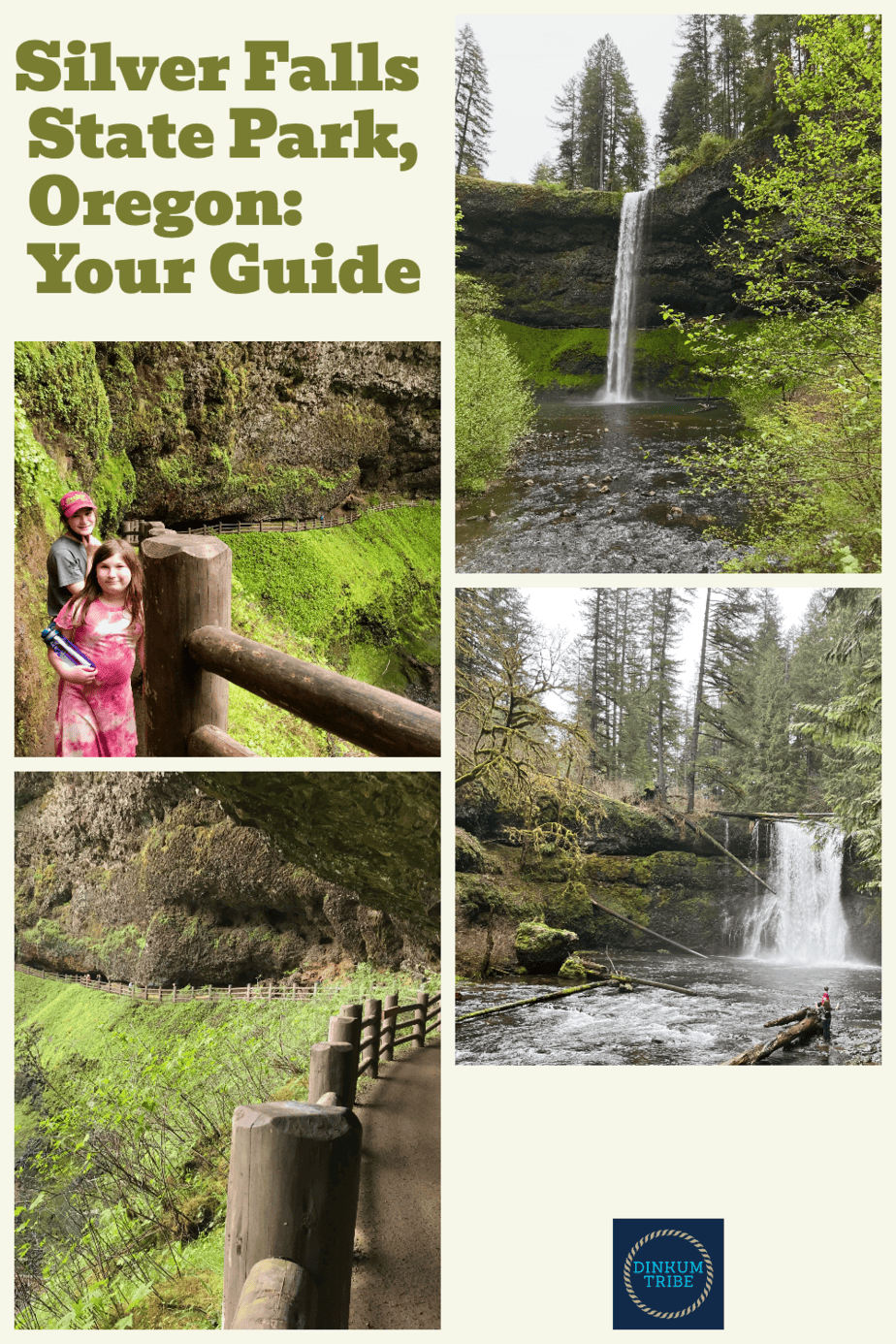 Pinnable collage fro Silver Falls State Park