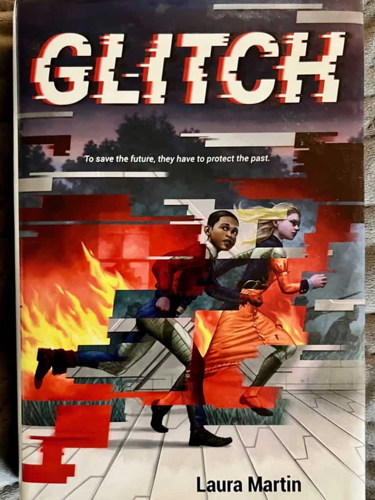 Glitch book cover. Science fiction books for 5th graders