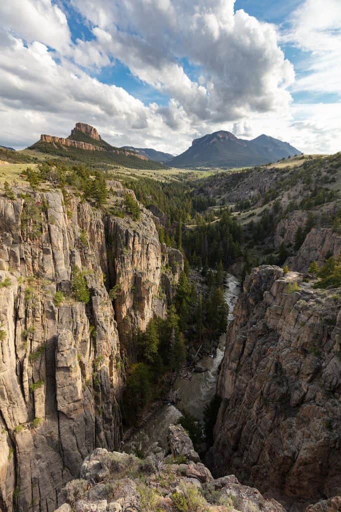 A vista of rugged, western beauty can be  seen from atop the Sunlight Creek Bridge.