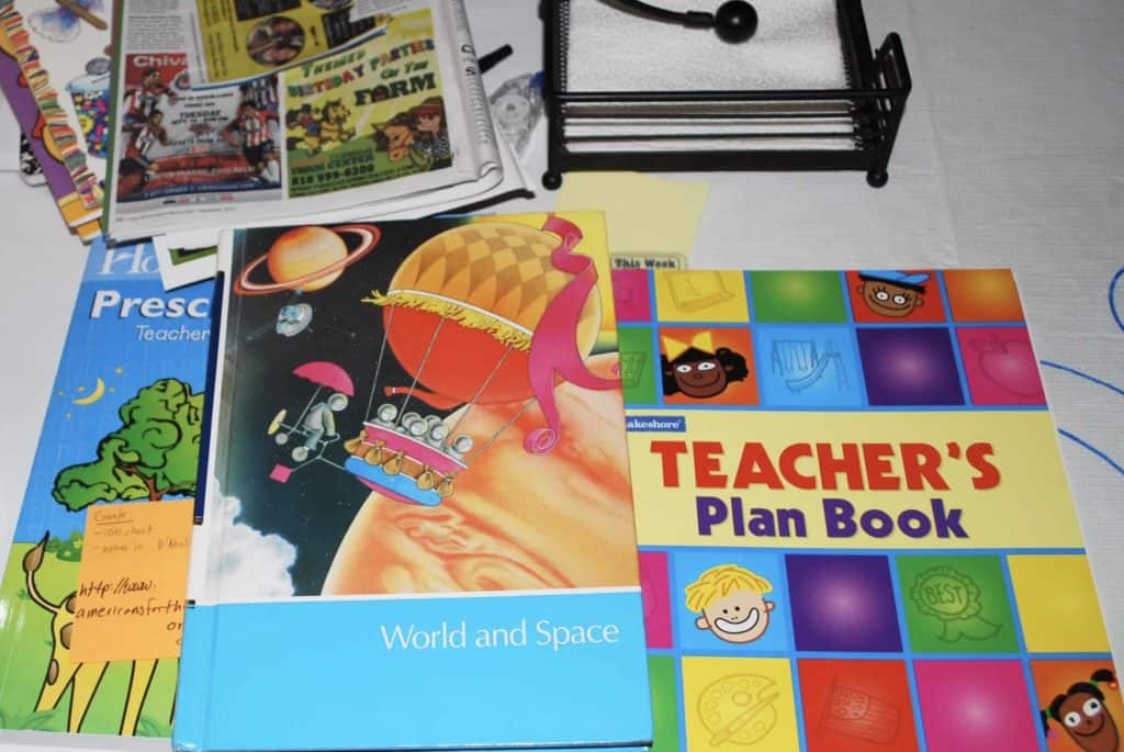 Teacher's Plan book, Childcraft book, Preschool curriculum. How to start homeschooling today