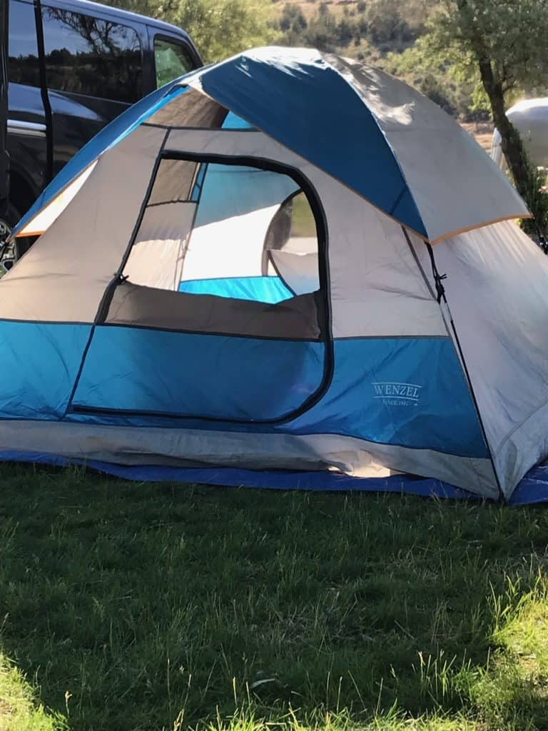 Tent at camp site.