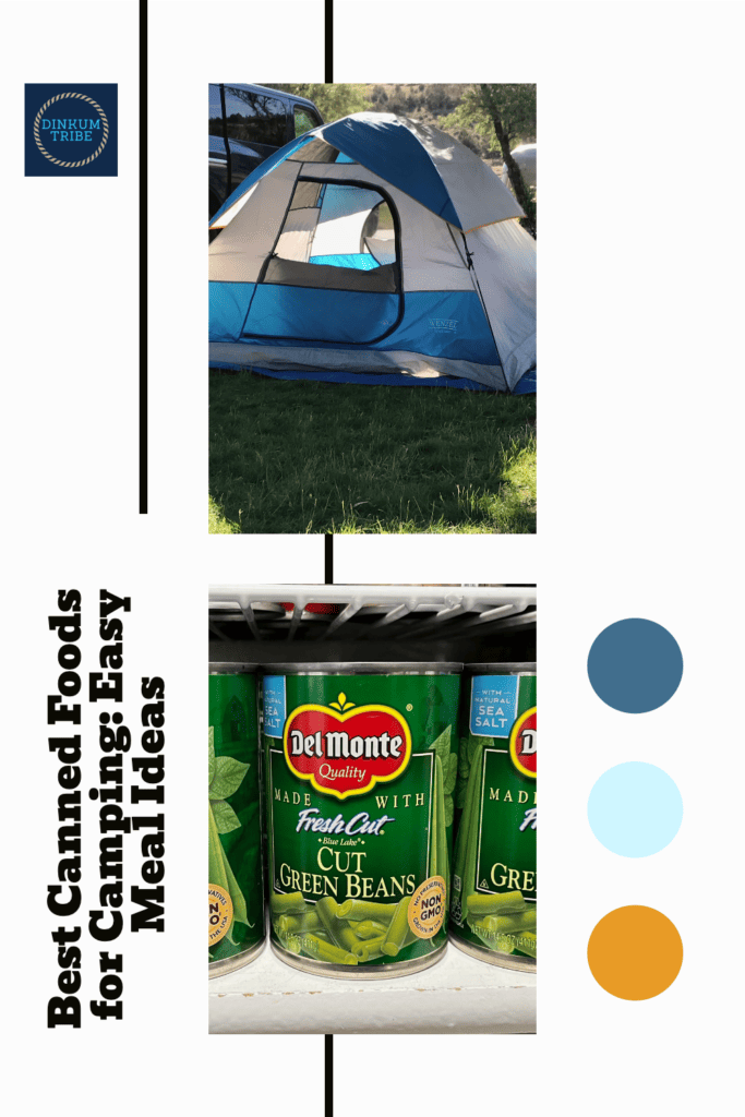 Pinnable image for best canned foods for camping.