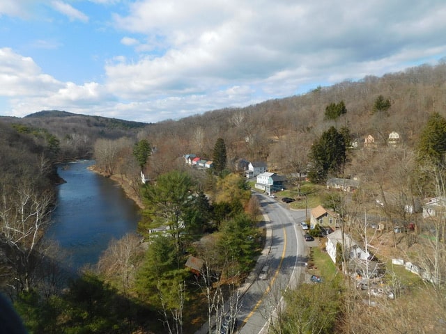 Miles of rural forestland can be seen from atop the Rosendale Trestle.