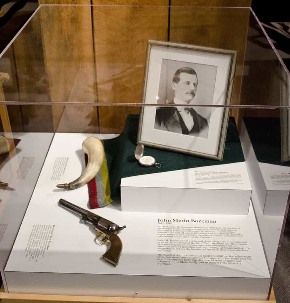 An exhibit on John Bozeman found within the Museum of the Rockies.