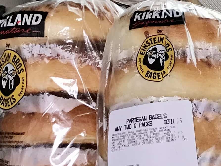 Kirkland bagels are a staple for camping food. Camping lunch ideas.