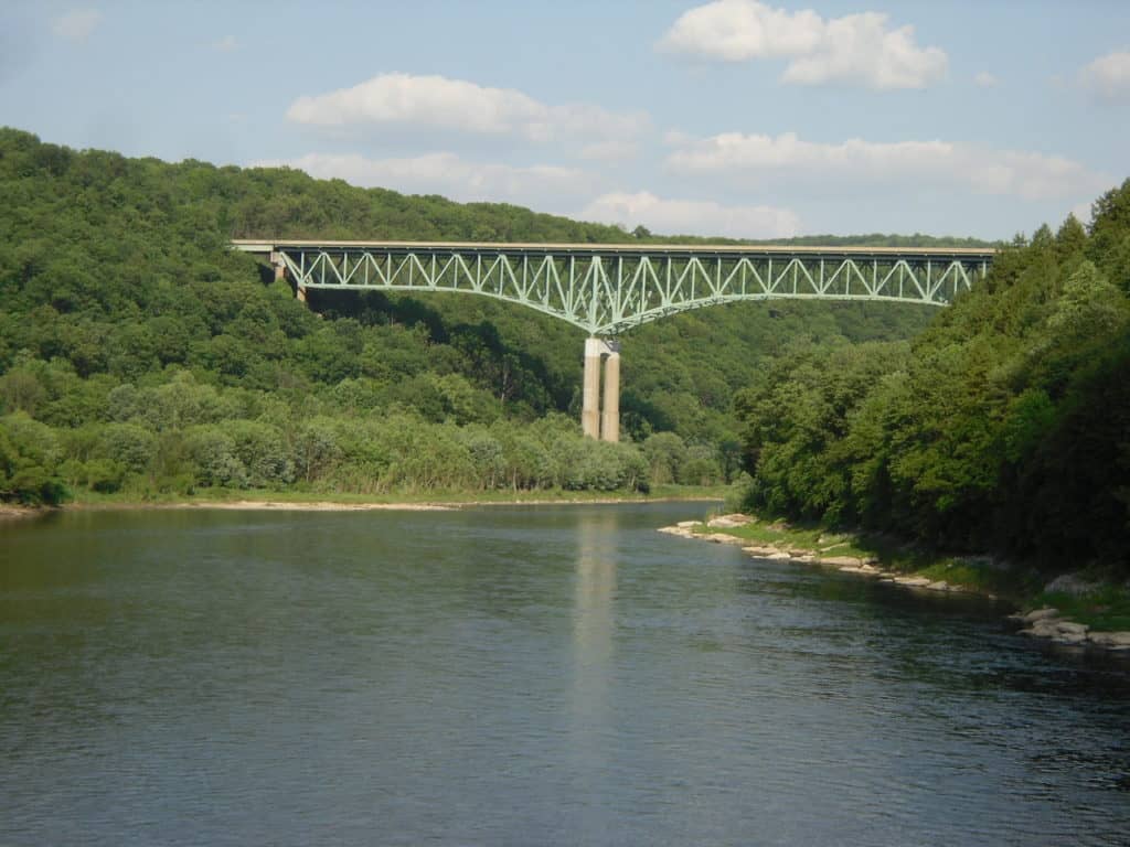 The Emlonton Bridge offers safe passage over the Allegheny River. 