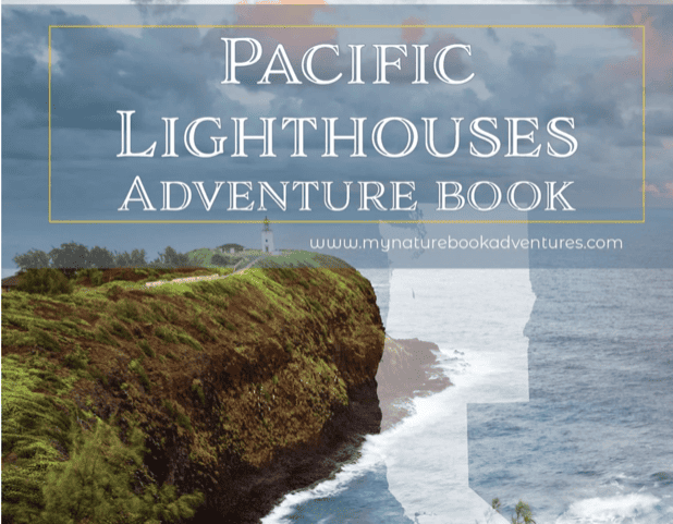 The Pacific Lighthouse Adventure Book features all of the lighthouse along the Pacific Coast of the United States. This is a great resource to use when traveling the Oregon Coast with kids.