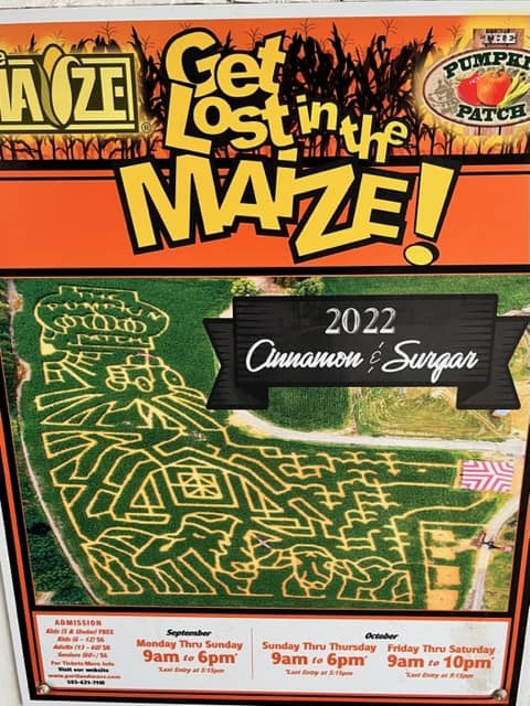 Map of 2022 "The Maize" at The Pumpkin Patch on Suave Island.