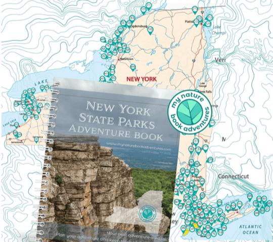 A sneak peak inside the New York State Parks Adventure Book.