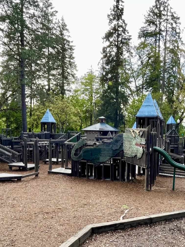 McMinnville City Park in Oregon, also known as the Dragon Park by locals.