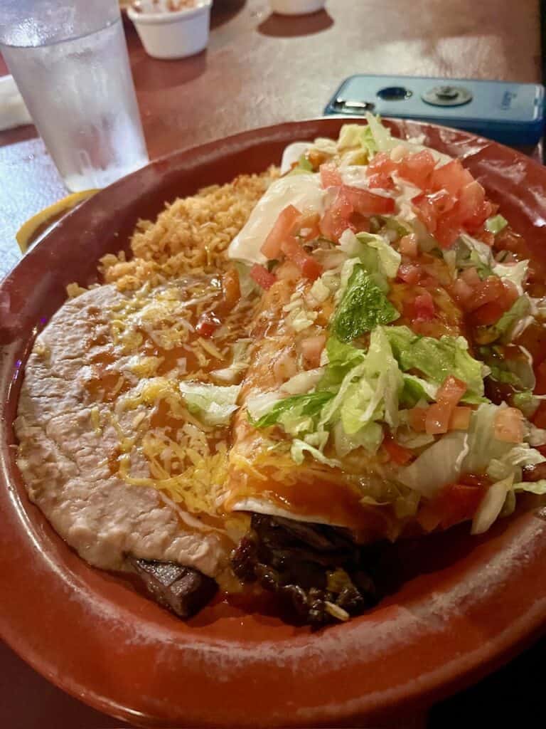 Carnitas burrito at Las Molcajetes in McMinnville.