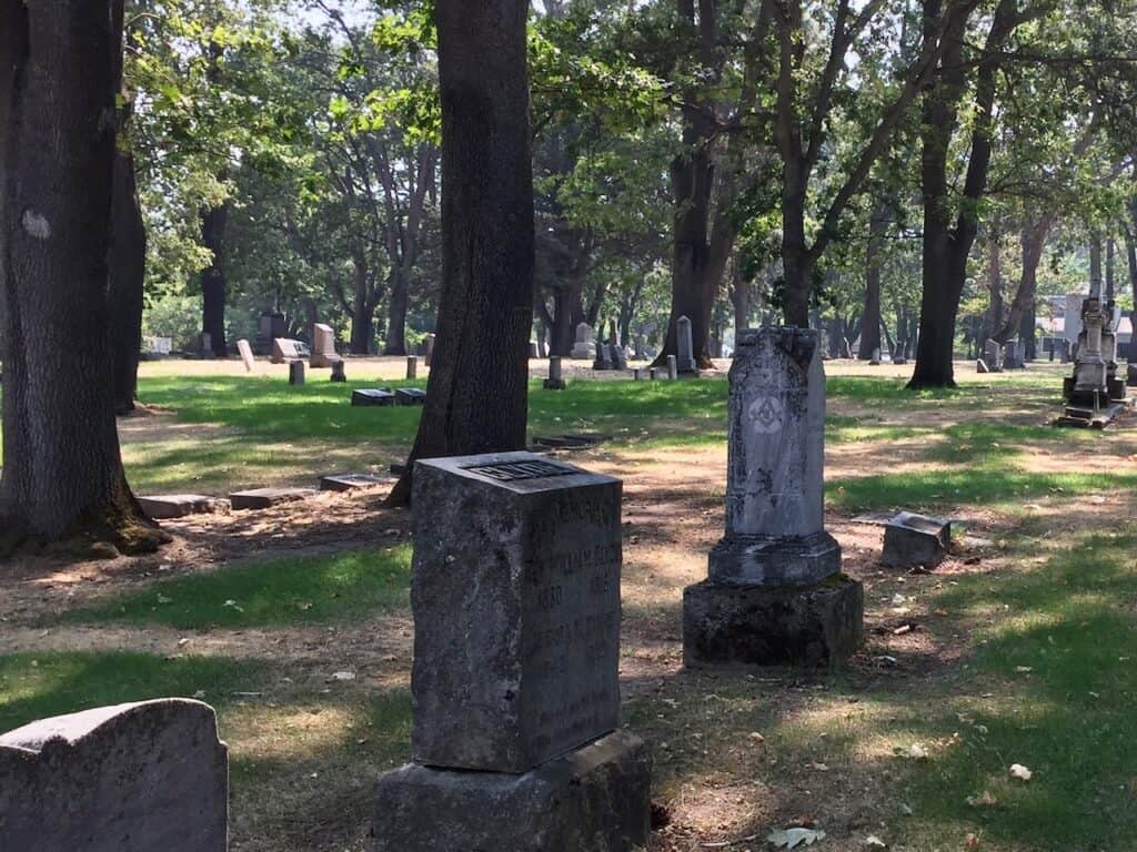 Pioneer graveyard in Ashland, Oregon. Visiting a cemetery can be a great Halloween activity for teens.