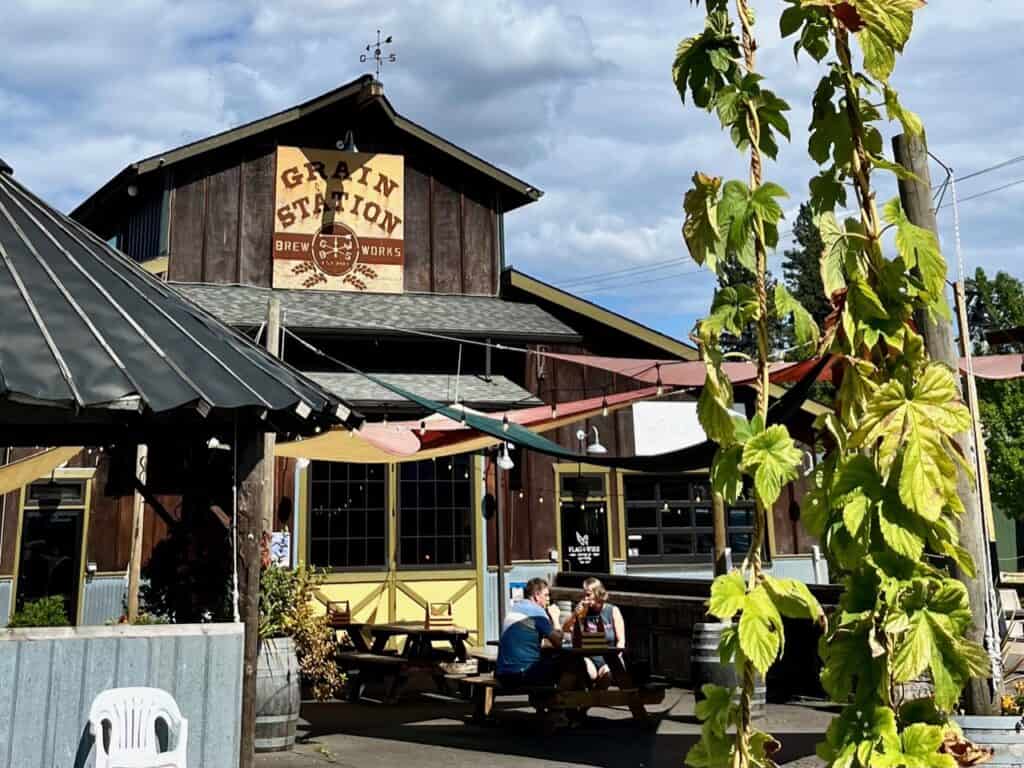 Grain Station Brew Works outdoor patio area.