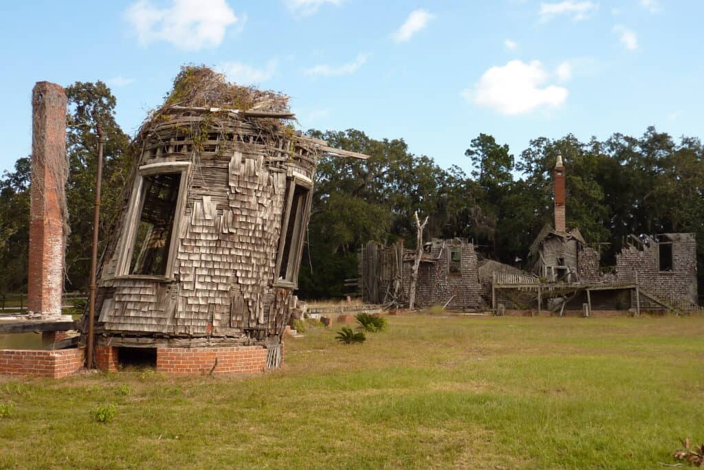Creepy ruins stand amid a forested glen at Cumberland Island National Seashore. Cumberland Island National Seashore is one of the best national parks to visit in November and December.
