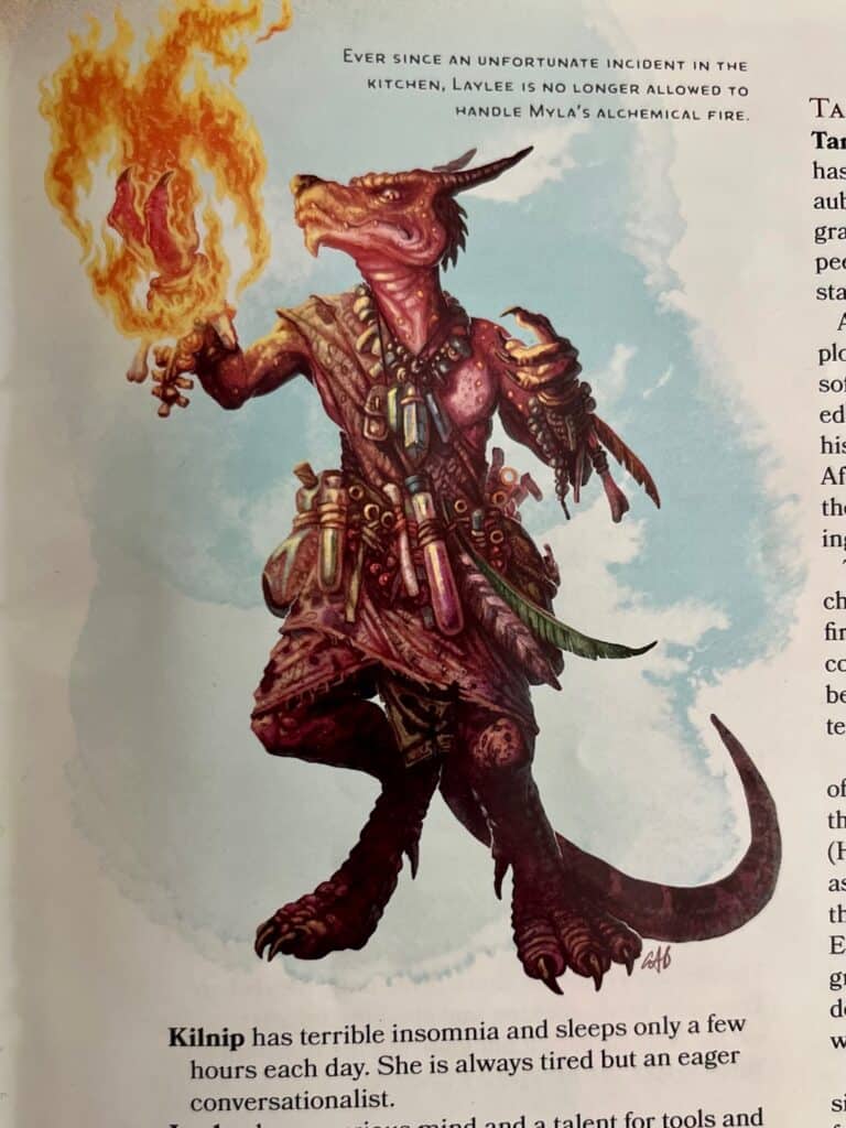 Illustration of a character from a D&D book.