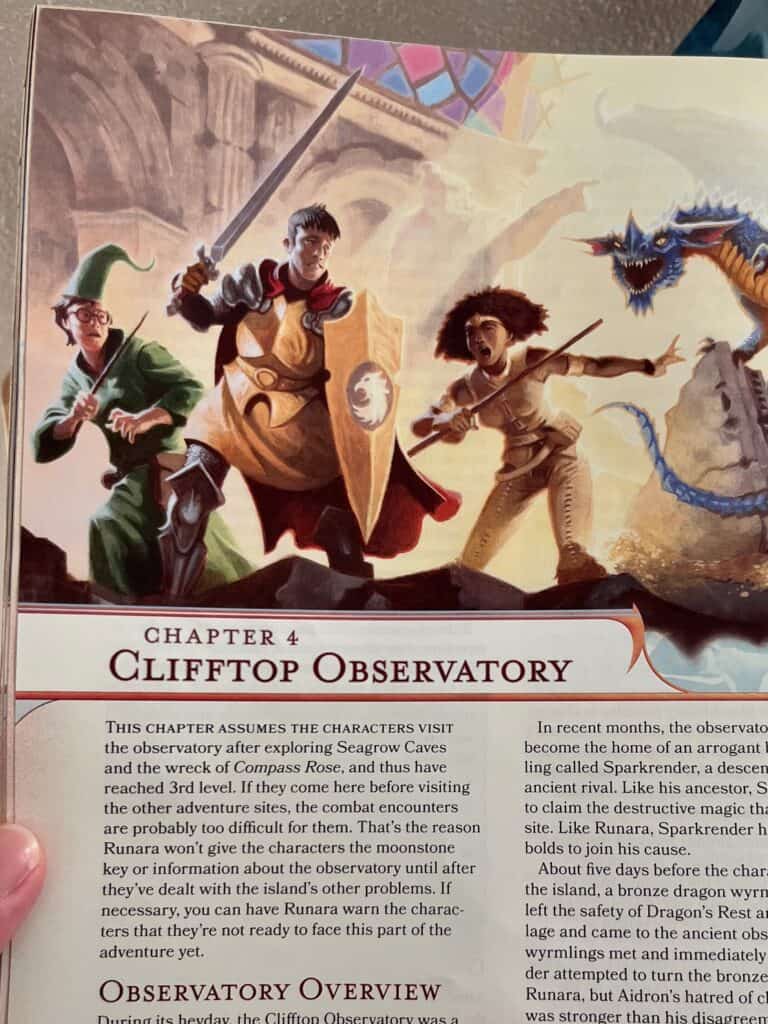 Photo from Chapter 4 Clifftop observatory in one of the D&D campaign books.