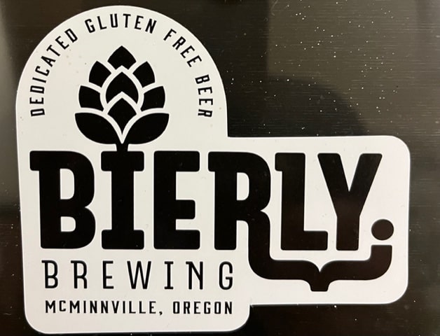 A detail shot of Bierly Brewing sticker. Bierly Brewing is one of the best breweries in McMinnville and Carlton.