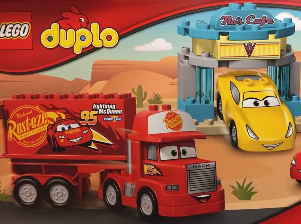 Cars Lego Duplo set in box.