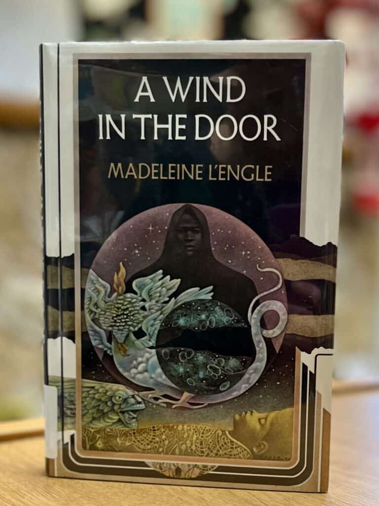 Book cover of "A Wind in the Door" by Madeleine L'Engle.