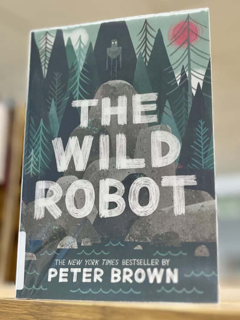 Book cover of The Wild Robot, by Peter Brown.