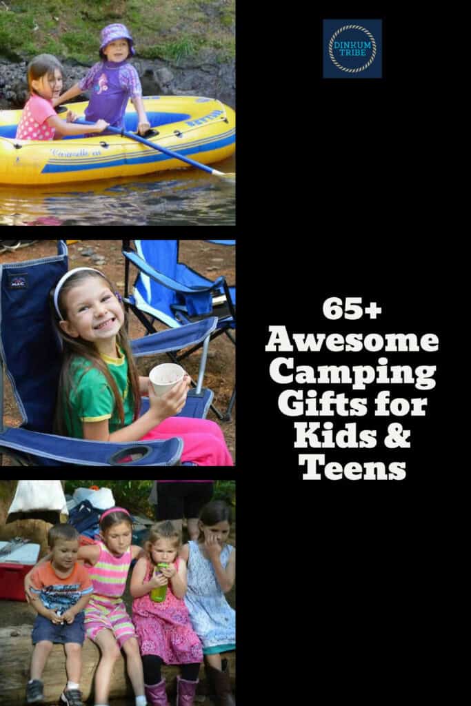Pinnable image for camping gifts for kids.