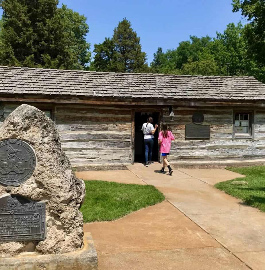 My daughters visit the Pony Express Station at Gothenburg, Nebraska.