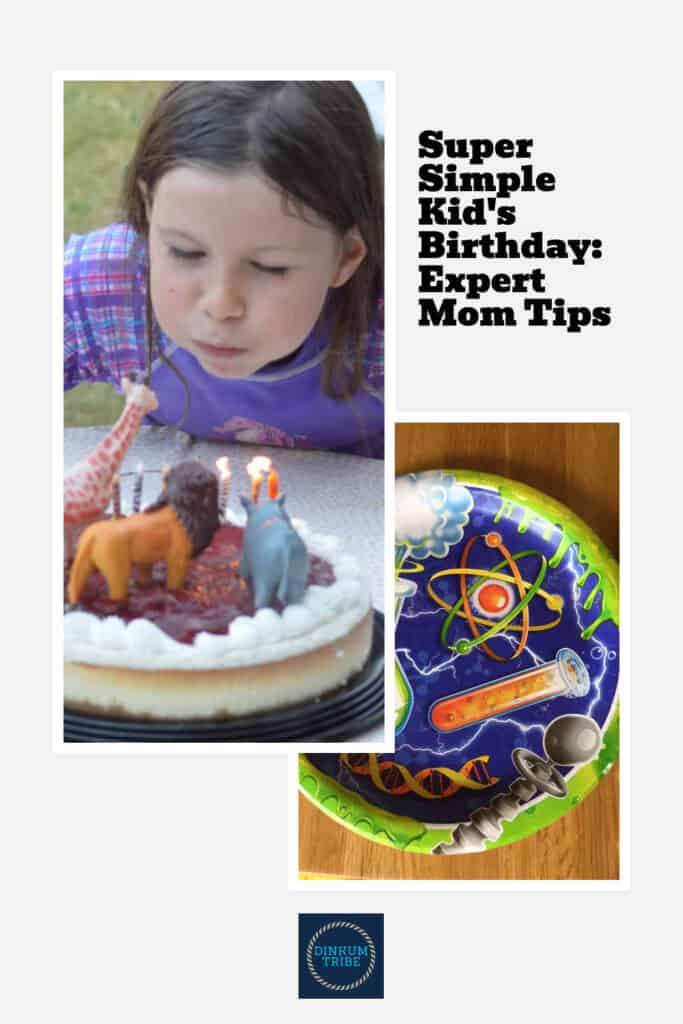 Pinnable image for simple kids birthday celebrations