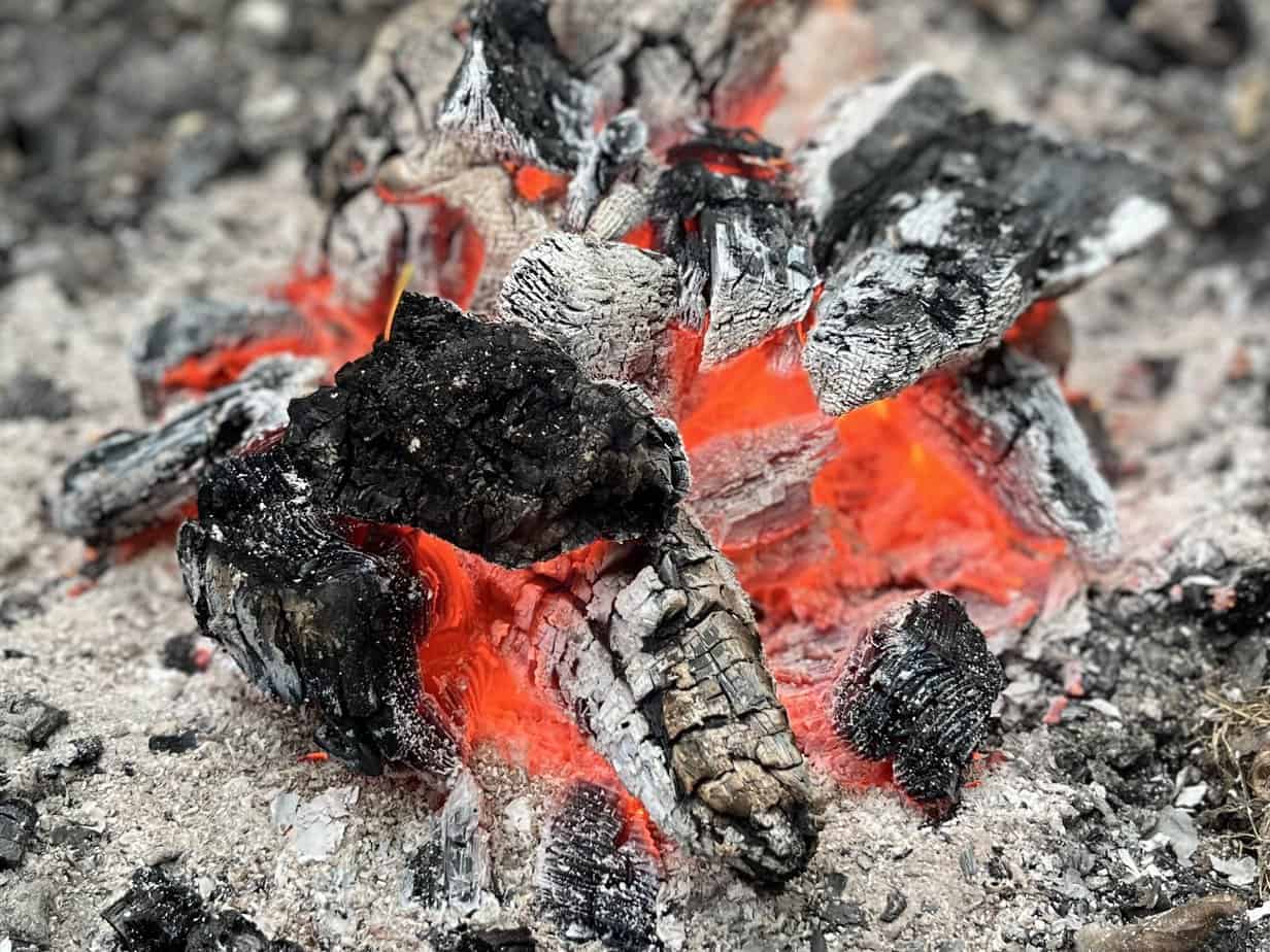 Campfire embers